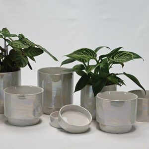 Pearl Glazed Mesa Planters - 4 Pack - SALE