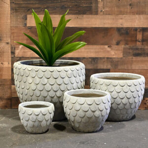 Scout Fiberclay Planter - White - S/4