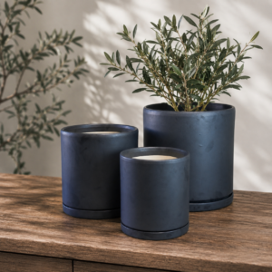 Cylinder with Saucer - Set of 3 - SALE